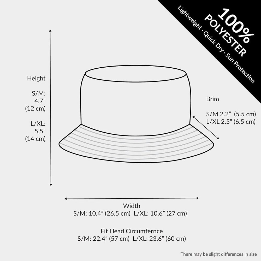 Lightweight, Quick Dry Polyester Packable Nylon Bucket Sun Hat - Picture 6 of 8